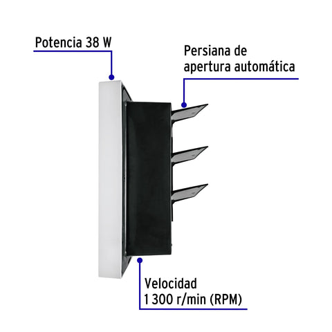 Extractor de aire de 10',blanco, VOLTECK | EXA-10I | 46591