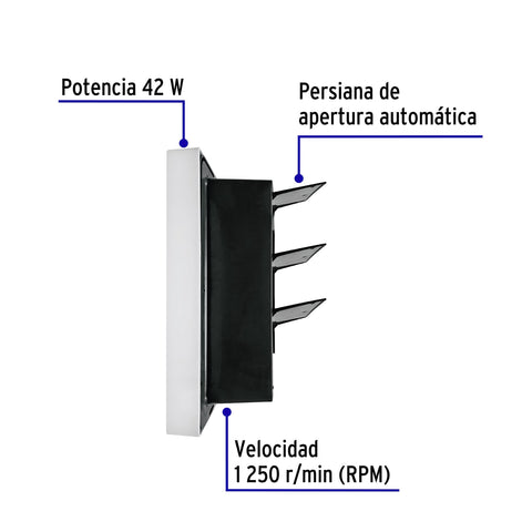 Extractor de aire de 12',blanco, VOLTECK | EXA-12I | 46592