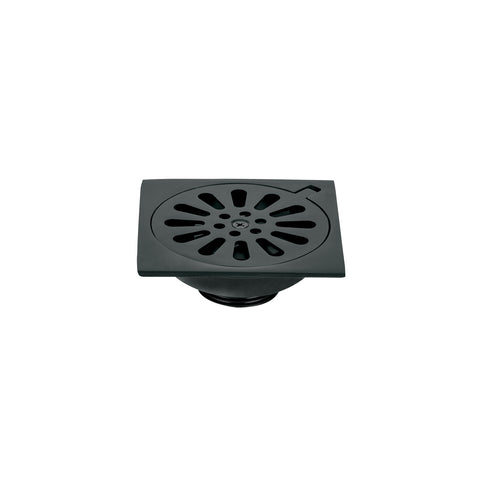 Resumidero cuadrado 4 x 4', latón, negro, FOSET AQUA | RS-604M | 46596