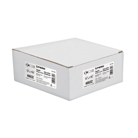 Caja con 100 taquetes arpón de 1/4' x 1-3/4', FIERO | TAE-1/4A1G | 46632
