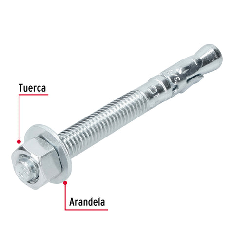 Caja con 50 taquetes arpón de 3/8' x 3-3/4', FIERO | TAE-3/8A5G | 46643