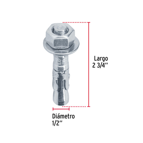 Bolsa con 4 taquetes arpón 1/2' x 2-3/4', FIERO | TAE-1/2A1 | 46670