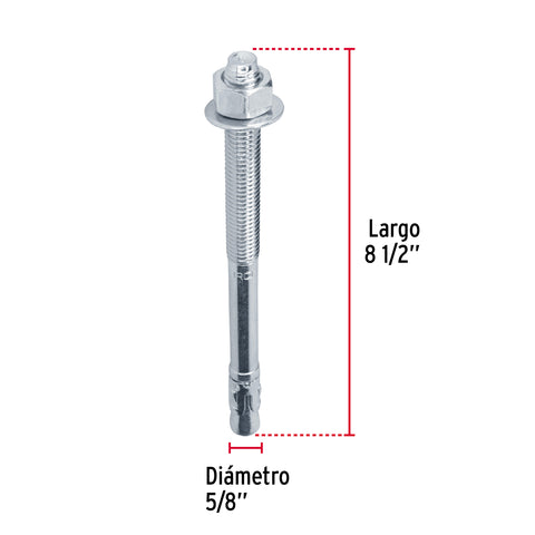 Bolsa con 2 taquetes arpón 5/8' x 8-1/2', FIERO | TAE-5/8A6 | 46681