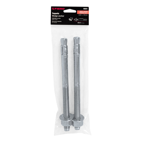 Bolsa con 2 taquetes arpón 5/8' x 8-1/2', FIERO | TAE-5/8A6 | 46681