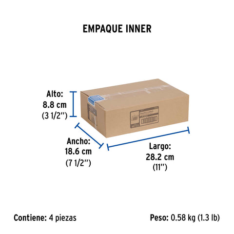 Regadera cuadrada 4', ABS, sin brazo, cromo, AQUA | R-403S | 46733