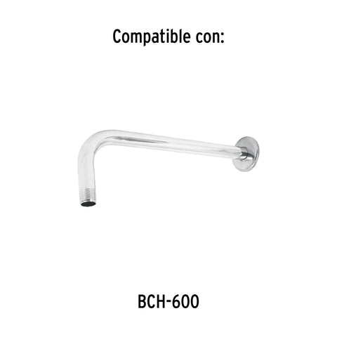 Regadera cuadrada 6', ABS, sin brazo, cromo, AQUA | R-404S | 46735