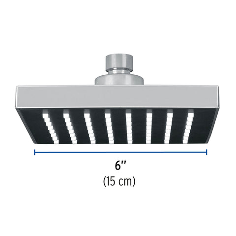 Regadera cuadrada 6', ABS, sin brazo, cromo, AQUA | R-404S | 46735