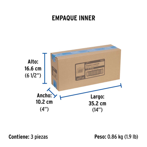 Regadera cuadrada 6', ABS, sin brazo, cromo, AQUA | R-404S | 46735