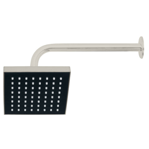 Regadera cuadrada 6', ABS, con brazo y chapetón, satín, AQUA | R-404N | 46740