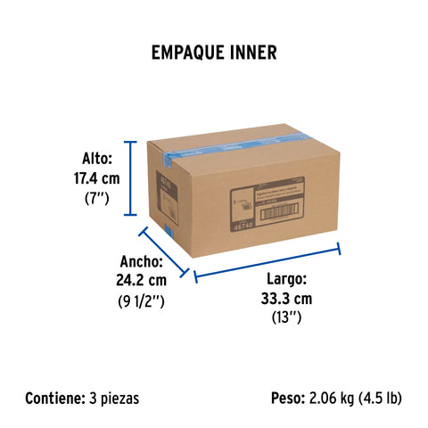 Regadera cuadrada 6', ABS, con brazo y chapetón, satín, AQUA | R-404N | 46740