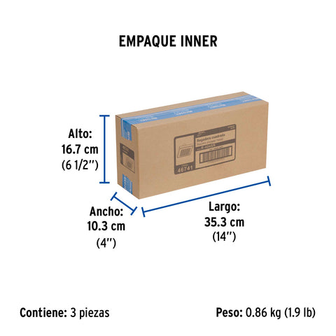 Regadera cuadrada 6', ABS, sin brazo, satín, AQUA | R-404SN | 46741