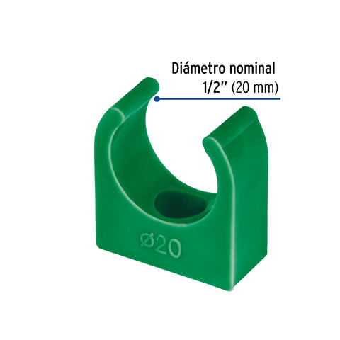 Abrazadera PPR, 1/2', tipo U, FOSET | CV-101 | 46795