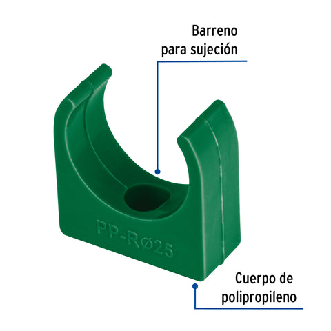 Abrazadera PPR, 3/4', tipo U, FOSET | CV-102 | 46796