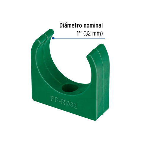 Abrazadera PPR, 1', tipo U, FOSET | CV-103 | 46797