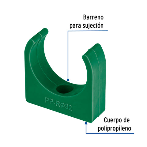 Abrazadera PPR, 1', tipo U, FOSET | CV-103 | 46797