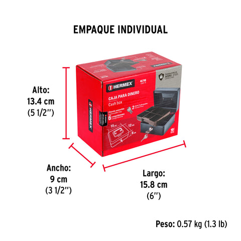 Caja para dinero, 15 cm, HERMEX | CADI-15 | 46798