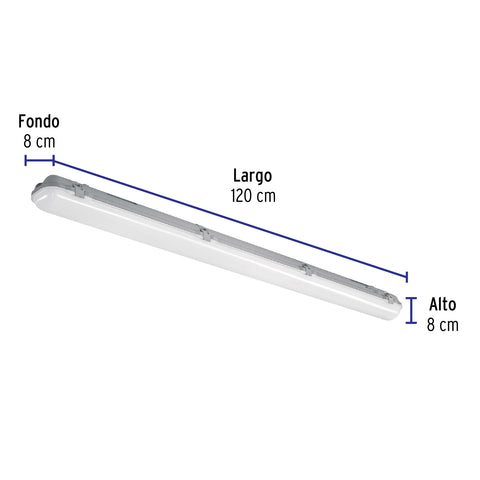Luminario lineal de LED 36 W de sobreponer a prueba de vapor | VAP-001L | 46862