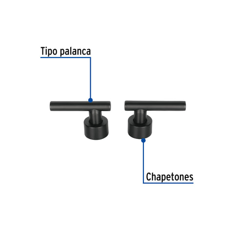 Juego de 2 manerales para mezcladora, palanca, negro, TÚBIG | TBMM-62M | 46868
