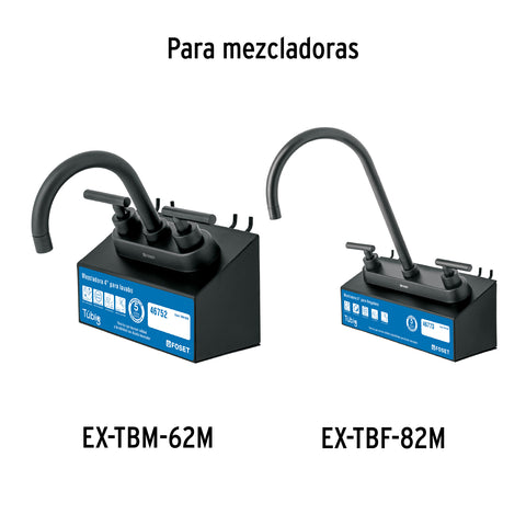Juego de 2 manerales para mezcladora, palanca, negro, TÚBIG | TBMM-62M | 46868