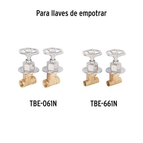 Juego de 2 manerales para regadera, volante, satín, TÚBIG | TBMR-61N | 46879