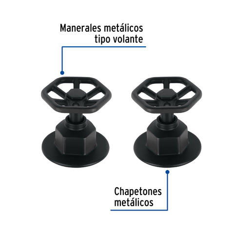 Juego de 2 manerales para regadera, volante, negro, TÚBIG | TBMR-61M | 46880