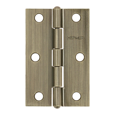 Bisagra rectangular 2-1/2' latón antiguo, HERMEX | BR-252 | 46912
