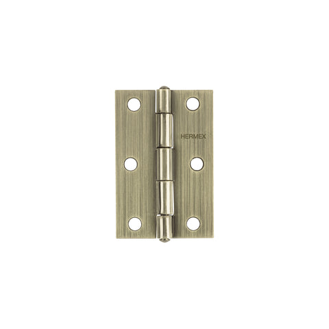 Bisagra rectangular 3' latón antiguo, HERMEX | BR-302 | 46913