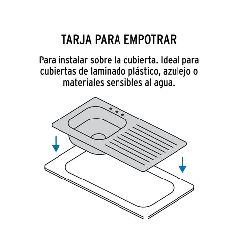 Tarja de empotrar 100x51cm tina izquierda, FOSET BASIC | TA-1051IB | 47020