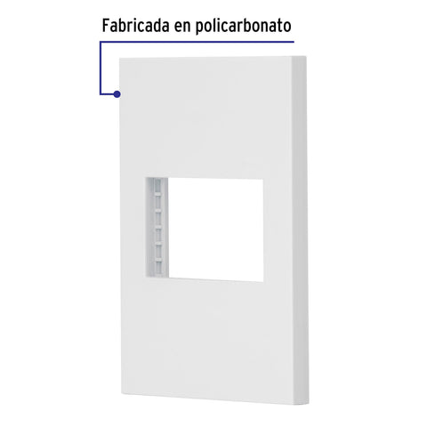 Placa 1 ventana, 1.5 módulos, línea Española, color blanco | PPSE15-EB | 47044