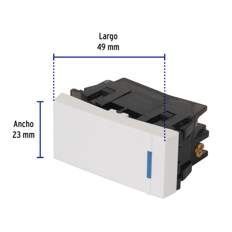 Interruptor de 3 vías, 1 módulo, línea Española,color blanco | APSE-EEB | 47048