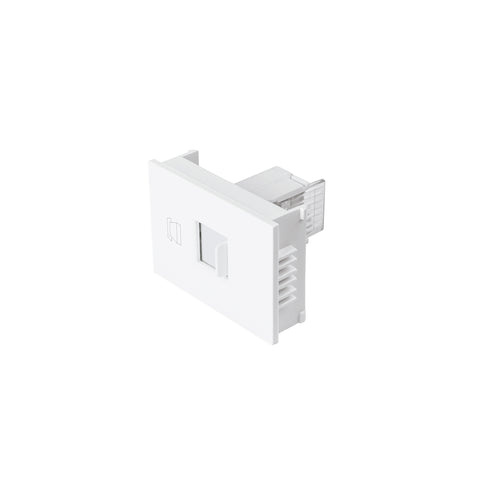 Toma de teléfono, 1.5 módulos, línea Española, color blanco | TE15-EB | 47056