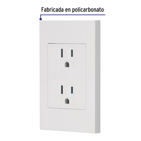 Placa armada contacto dúplex, 3 módulos, Española, blanco | CODO-EB | 47059