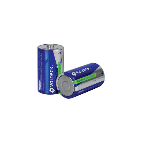 Blíster con 2 pilas recargables D larga duración, 4000 mAh | RE-D | 47206