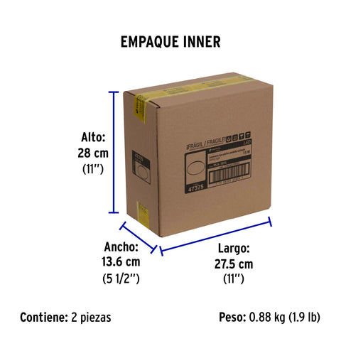 Luminario LED plafón decorativo 15W 6500K, liso, BASIC | PLA-101L | 47375