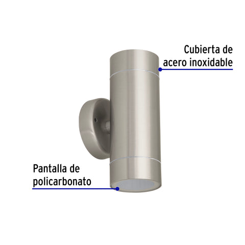 Arbotante de acento 2 spots satín, lámparas no incluidas | ARB-201S | 47391