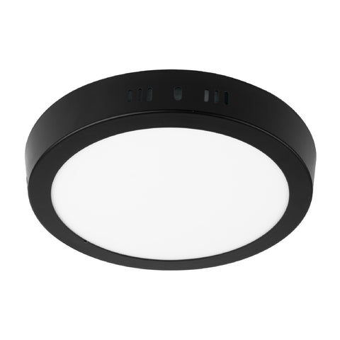 Luminario LED plafón 12W 6500K, redondo, negro, VOLTECK | PLA-225L | 47396