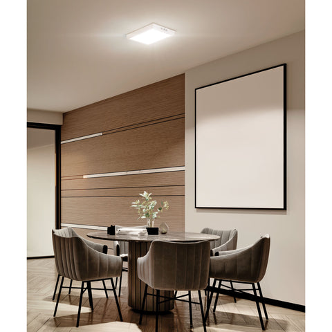 Luminario LED plafón 18W 6500K, cuadrado, blanco, VOLTECK | PLA-212L | 47444