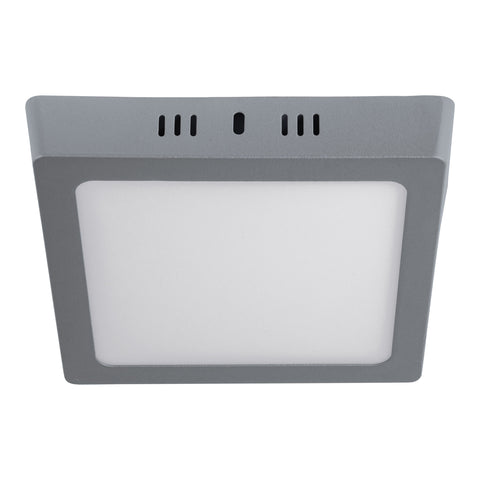 Luminario LED plafón 12W 6500K, cuadrado, gris, VOLTECK | PLA-219L | 47447