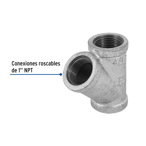 Yee sencilla 1' acero galvanizado, FOSET | CG-803 | 47475