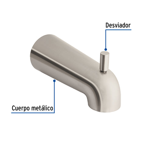 Salida de tina con desviador, satín, FOSET TÚBIG | TBM-51N | 47483