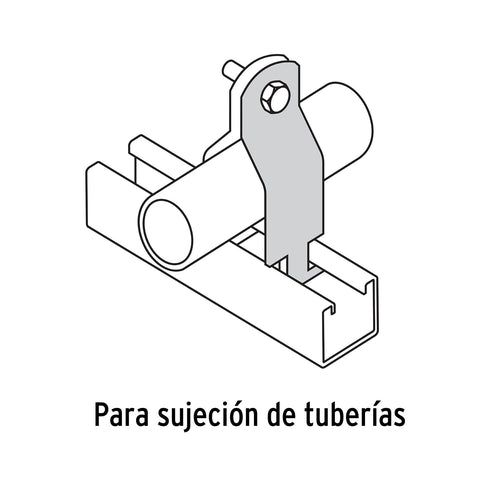 Abrazadera para perfil monocanal de 1', VOLTECK | PU-1A | 47490