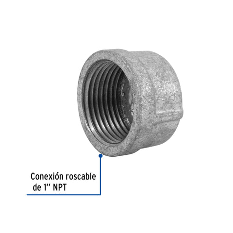 Tapón hembra 1' de acero galvanizado, FOSET | CG-303 | 47493