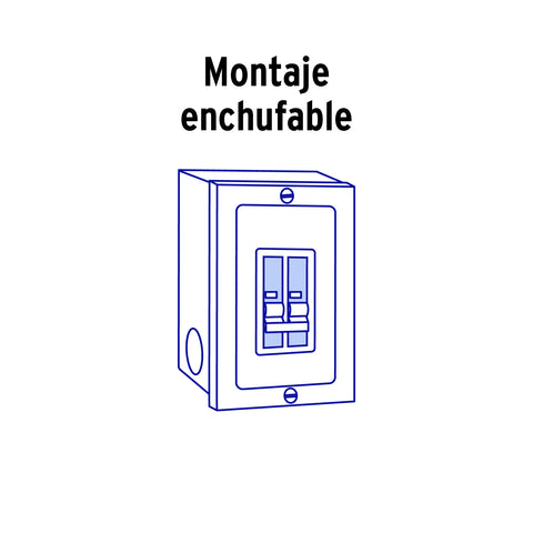 Interruptor de 2 polos 40A, enchufable, VOLTECK | IT-240 | 47511