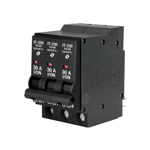 Interruptor de 3 polos 30A, enchufable, VOLTECK | IT-330 | 47515