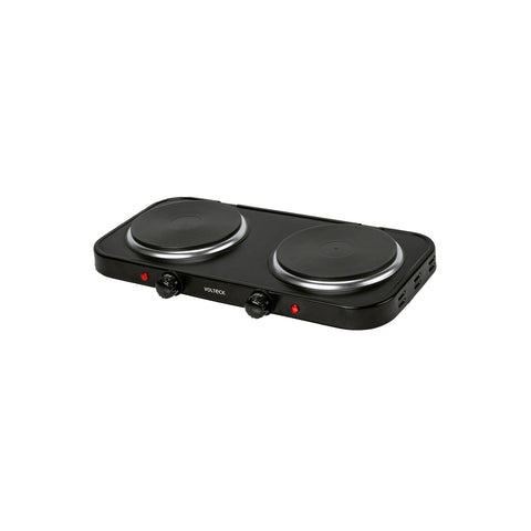 Parrilla eléctrica 2 quemadores de disco, negra, VOLTECK | PAEL-2CDN | 47553