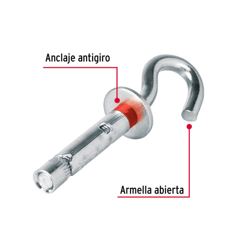 Bolsa con 4 taquetes expansivos 8x50 mm con armella abierta | TAE-8X45A | 47564