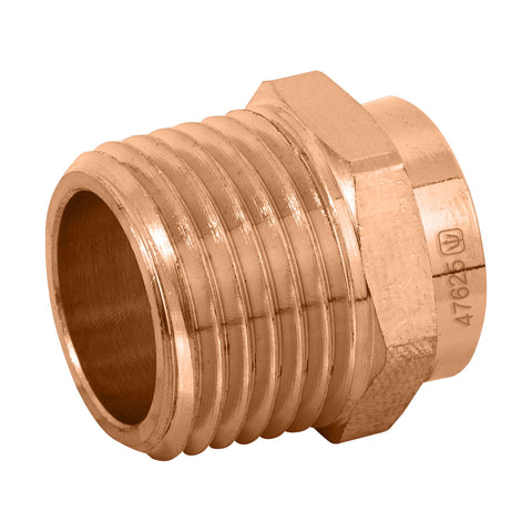 Conector de cobre de rosca exterior 1/2', FOSET BASIC | CC-611B | 47625