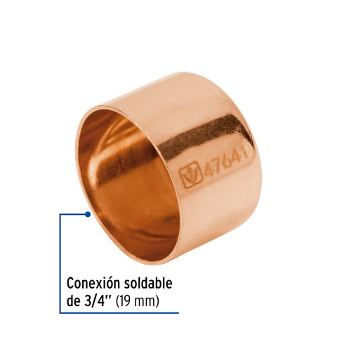 Tapón capa de cobre 3/4', FOSET BASIC | CC-362B | 47641