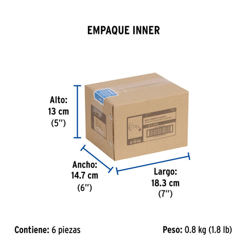 Brazo corto con chapetón para regadera, satín, FOSET AQUA | BCH-500N | 47646