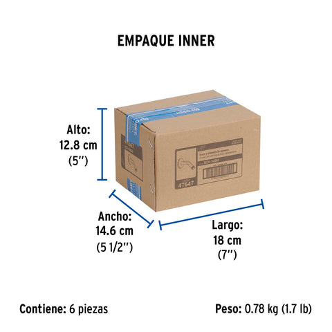 Brazo corto con chapetón para regadera, negro mate, AQUA | BCH-500M | 47647